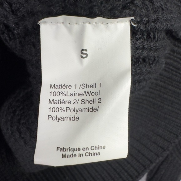 Sonia by Sonia Rykiel Chunky Knit Sweater Womens S Black Wool Minimalist Luxury - Picture 4 of 11